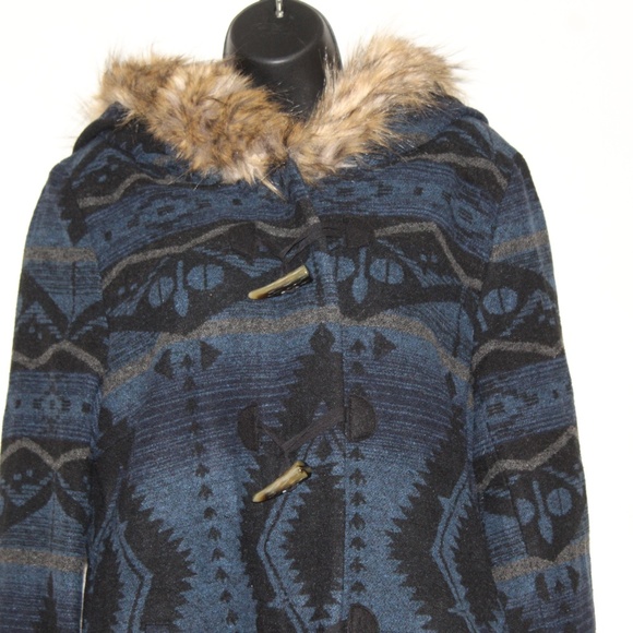 Buffalo Jackson Trading Co. Fur Hooded Fleece Jacket w/ Drawstring. Sz. L - Picture 2 of 12